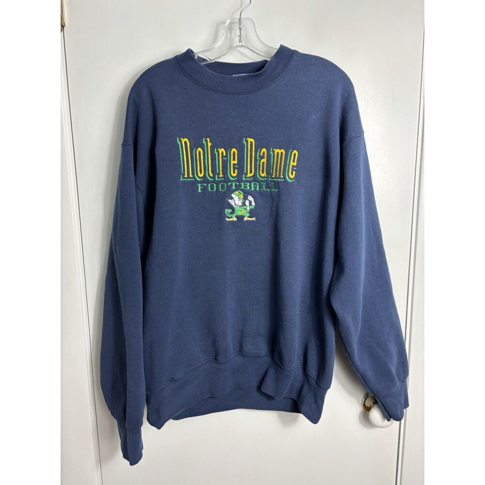 VINTAGE Pro Player Notre Dame Fighting Irish Sweatshirt Mens Large Crewneck 90s